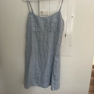 Blue Linen Colleen Dress from Brandy Melville
